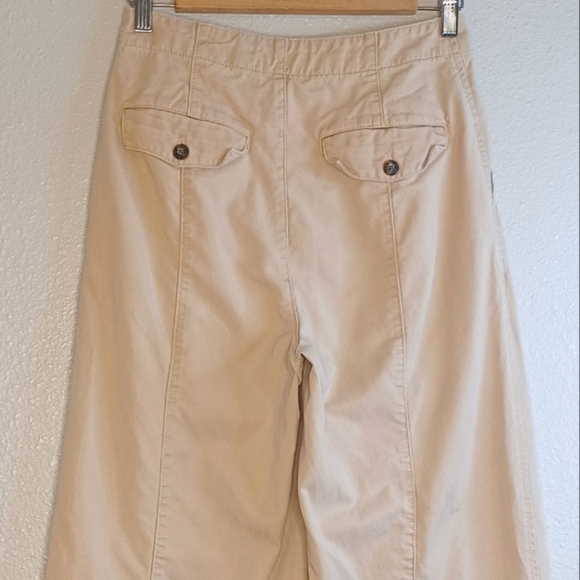 Madewell Khaki Sz 2 Highwaist Wide-Leg Trouser Pants - Picture 7 of 15